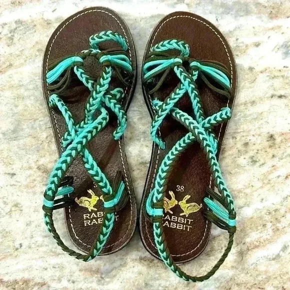 Rabbit Rabbit Womens Sandals Sz 38 - Picture 1 of 5